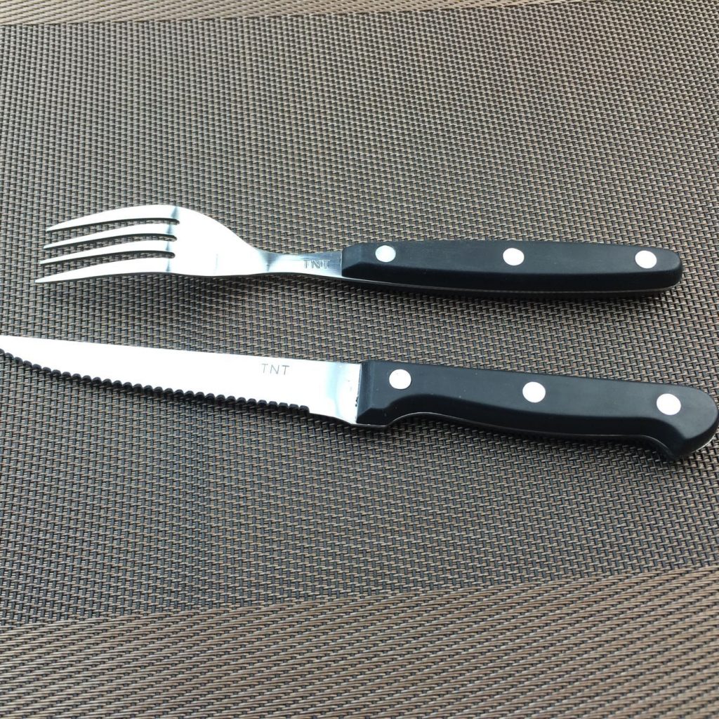 Electric wooden handle abalone western cutlery Cutlery Manufacturers