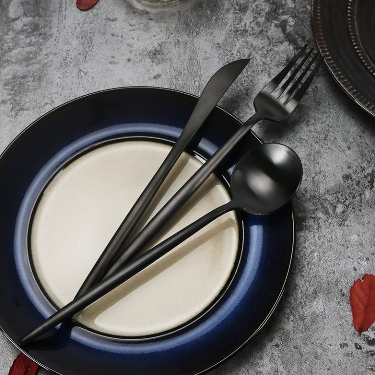 Black cutlery set Cutlery Manufacturers, Stainless Steel, Wooden, Disposable, Plastic Cutlery