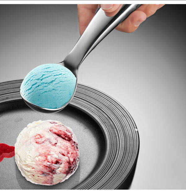 304 Stainless Steel Standing Ice Cream Scoop with Hollow Handle for Easy Use & Storage (7) 304 Stainless Steel Standing Ice Cream Scoop with Hollow Handle for Easy Use & Storage
