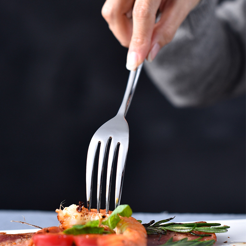 Creative Stainless Steel Cutlery Set for Steak, Dessert, Fruit Forks, and Coffee Spoon