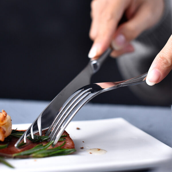 Creative Stainless Steel Cutlery Set for Steak, Dessert, Fruit Forks, and Coffee Spoon