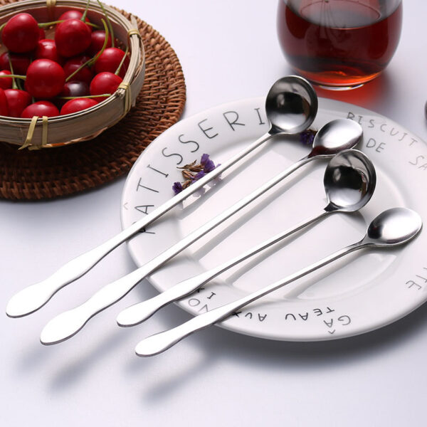 Cute Cartoon Bear & Cat Spoon Fork Set for Kids – 304 Stainless Steel & Walnut Wood