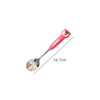 Cute Cherry Maruko stainless steel & ceramic cutlery set in a 3-piece box