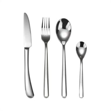  French Moonlight Stainless Steel Cutlery Set - Knife, Fork, Spoon for Elegant Dining