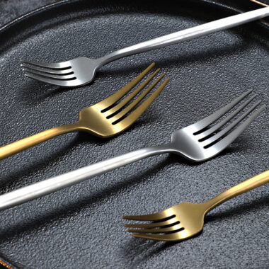 Island Qi 304 Stainless Steel Cutlery Set – Steak Knives, Forks, and Spoons, Creative Portuguese Design for Restaurant & Hotel