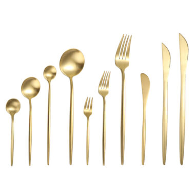  Island Qi 304 Stainless Steel Cutlery Set – Steak Knives, Forks, and Spoons, Creative Portuguese Design for Restaurant & Hotel