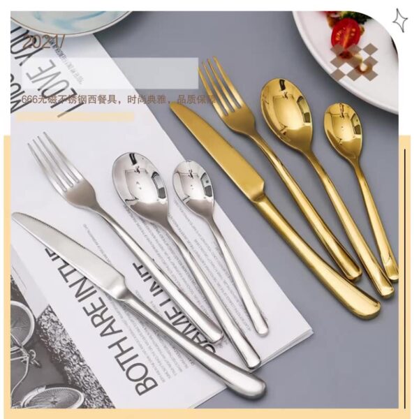 Moonlight 666 Non-Magnetic Stainless Steel Cutlery Set for Hotel Use