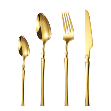  Slim Waist Stainless Steel Cutlery Set – Steak Knife, Fork, Spoon, Coffee Spoon