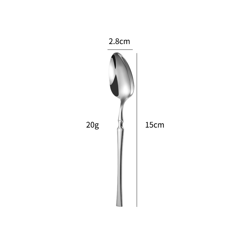 Slim Waist Stainless Steel Cutlery Set – Steak Knife, Fork, Spoon, Coffee Spoon