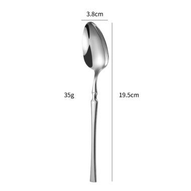  Slim Waist Stainless Steel Cutlery Set – Steak Knife, Fork, Spoon, Coffee Spoon