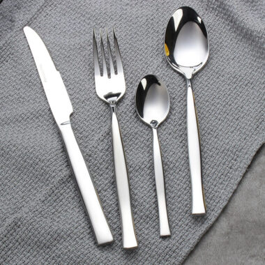 Wavy Pattern Stainless Steel Cutlery Set - Knife, Fork, Spoon for Hotels & Restaurants, 113 Series