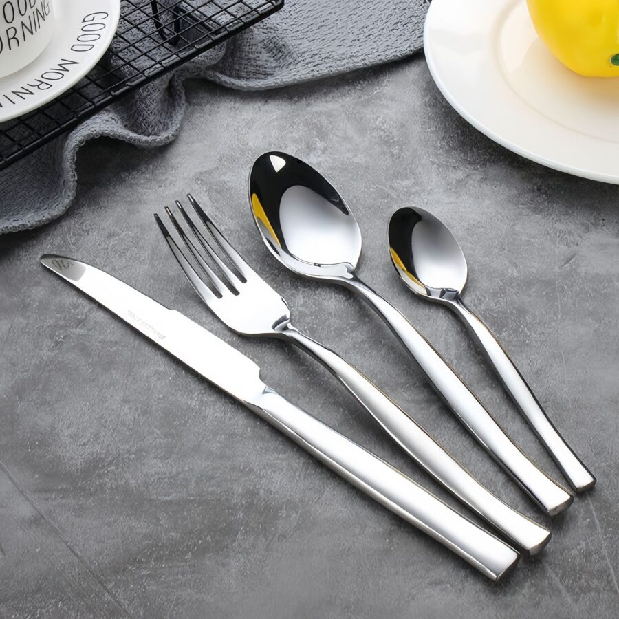 Wavy Pattern Stainless Steel Cutlery Set - Knife, Fork, Spoon for Hotels & Restaurants, 113 Series