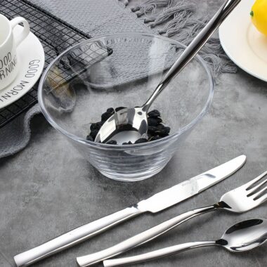 Wavy Pattern Stainless Steel Cutlery Set - Knife, Fork, Spoon for Hotels & Restaurants, 113 Series